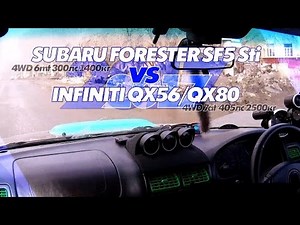Infinity QX56 QX80 vs Subaru Forester SF5 Sti