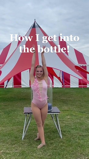 Girl in the Bottle: Contortionist's Behind-the-Scenes Performance