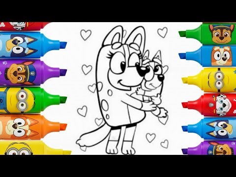Draw Bluey Easy for Kids Step by Step | Drawing and Coloring