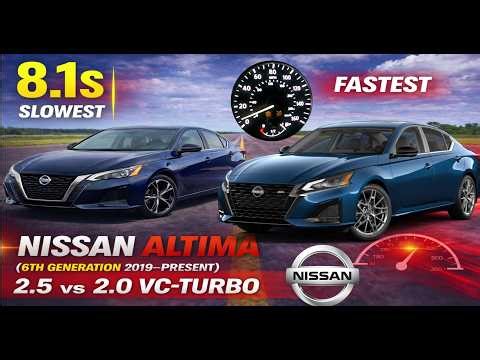 Nissan Altima 6th Gen (2019–Present) — 2.5 vs 2.0 VC-Turbo Acceleration Battl