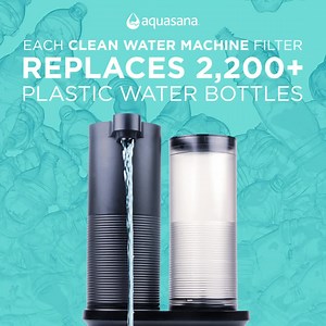 Our all-new Clean Water Machine removes up to 99% of 77 contaminants — and replaces more than 2,200 single-use plastic bottles per filter. Now that’s gotta make you feel good. 😇 Learn more here: https://www.aquasana.com/countertop-water-filters/clean-water-machine/black-100348638.html #DitchtheDrip #DitchtheDisposables | Aquasana
