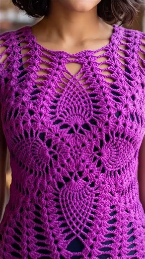 Crochet lace tunic written pattern #crochet