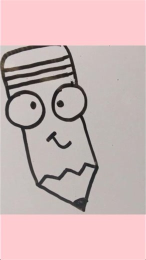 cute pencil ✏️ drawing shorts|YouTube shorts drawing|easy drawing shorts #stepbystep #pencil