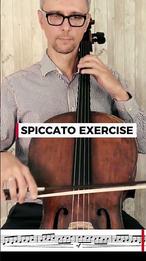 Fast Spiccato CELLO Etude! Dotzauer no 18 with sheet music #celloshorts