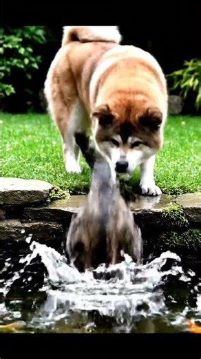 “Akita’s Oops Moment” #youtubeshorts #cuteanimals #funny