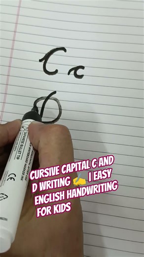 Cursive Capital C and D Writing ✍️ | Easy English Handwriting for Kids