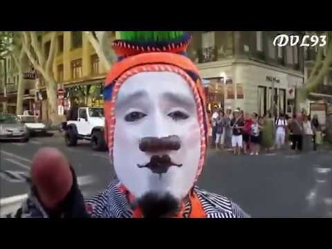Famous funny clown in street! you must see!!!
