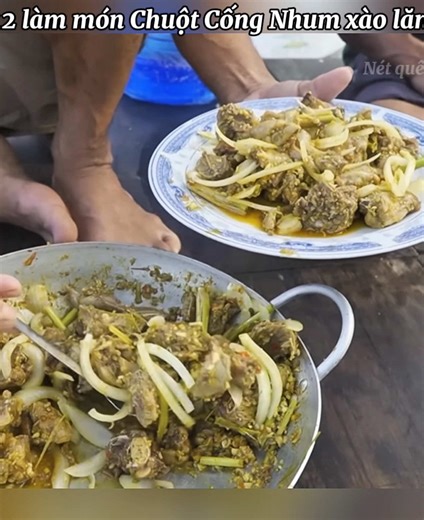 Chuột Cống Nhum xào lăn. #netque #nauan #monandanda #amthucmientay #monanmientay