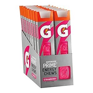 Amazon.com : Gatorade Prime Energy Chews, Strawberry 6 Ounce (Pack of 16) : Health & Household