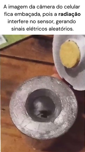 O efeito da radiação na imagem da câmera do celular #química #física #shorts #viral