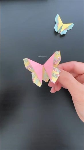 Origami Butterfly Bookmark #origami #butterfly #origamibutterfly #paperbutterfly #shortswithcamilla