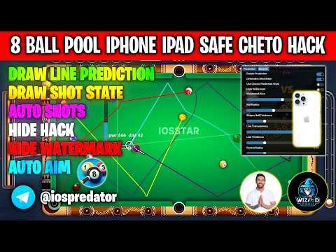 8 Ball Pool iOS Cheto - 8 Ball Pool iOS Hack No Jailbreak - 8 Ball Pool Auto Aim - Wizard ios
