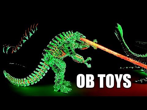 CUSTOM GLOW IN THE DARK MECHAGODZILLA | GODZILLA VS KONG TOY | OB TOYS REPAINT