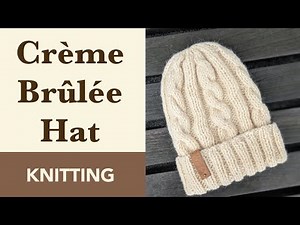 How to Knit a Cable Hat with Straight Needles || Crème Brûlée Chunky Cable Knit Hat / Beanie.