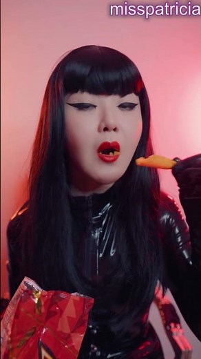 Watch me, your untouchable Asian Latex Goddess, seduce you with every loud, crunchy bite. #ASMR