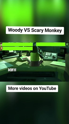 Woody vs Scary Monkey: Epic Showdown with Healthbars