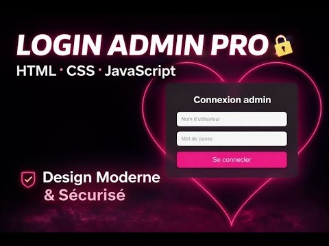 J'ai créer un Login de Connexion Moderne en HTML, CSS & JavaScript | Interface Pro & Sécurisée