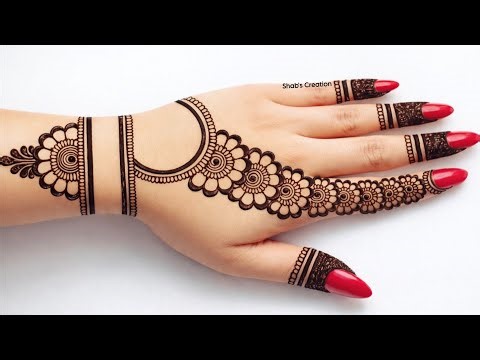 Beautiful easy back hand mehndi design | simple mehandi design | mehandi ka design | mehndi designs