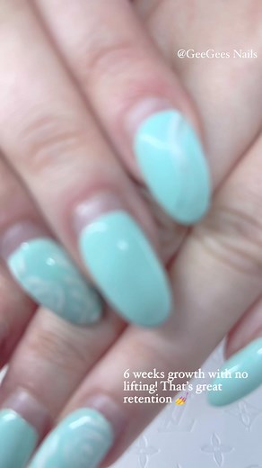 Have you seen 6 week nail growth for infills? Look at this minimalist nail art look! Super cute! #6weeknailgrowth #geegeesnails #minimalnailart #purplenails #acrylics #acrylicnails #nailsoftheday #nailsforyou #nailartist #nailart #nailsoffb #celebnails #luxnailstylist | GeeGees nails