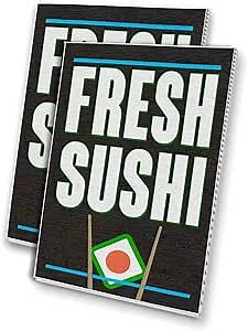 Fresh Sushi (24" X 36") 4mm Corrugated Plastic Panel, Graphics Applied to 1 Side (Pk of 2)