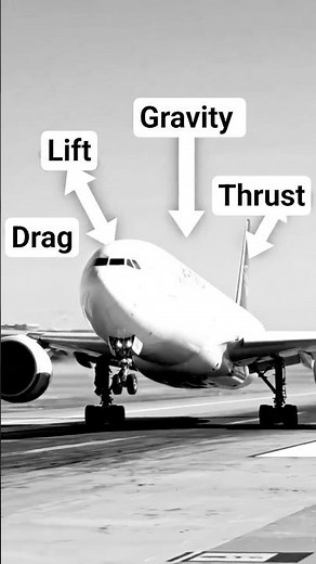 4 Forces That Make Airplanes Fly! #plane#Airplane #Takeoff #Science #Flight #Engineering #Shorts