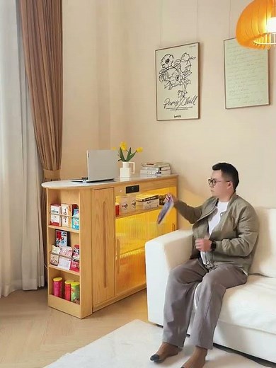 【空間革命】収納櫃がデスクに変身！？狭い部屋も広々使える神家具✨ #home #furniture
