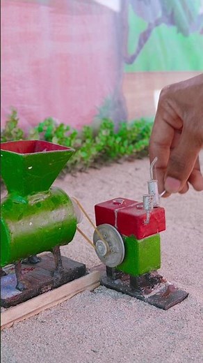 diy mini tractor floor mill science project video 💥 | #shorts