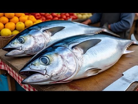 Everyday of My Life ❗🔥 Exploring Sorong Fish Market live broadcast of yellowfin tuna cutting