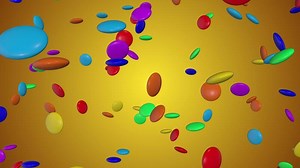 Colorful Candy Chocolate Beans Falling Animation. Chocolate Beans 3D. Candy. 4K
