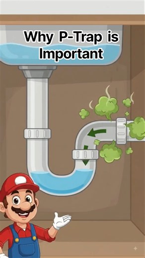 What is a P-trap and why is it important? #plumbing #plumbingtips #mep #ptrap #houseplumbing #pipe