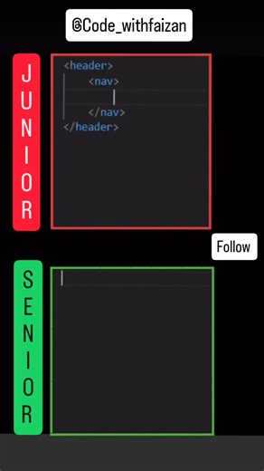 code mistake junior vs sinior || #cc #htmlcss