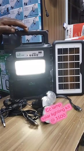 🌞 Don't be in the dark This dual-panel CcLamp solar lighting kit comes with: ☀️Built in solar panel... 📱USB phone charging 🔋 Rechargable and eco friendly. Perfect for 🏘️Homes 🏞️Rural areas 🌇Blackout backup.