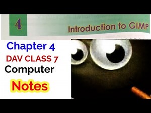 DAV Class 7 Computer Chapter 4: Introduction to GIMP Full Notes