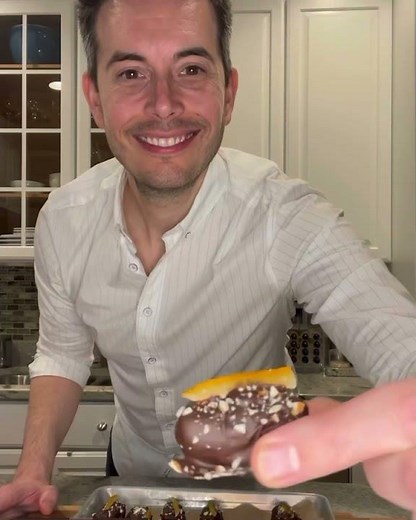 Chocolate Covered Dates With Almond And Candied Orange Recipe