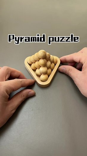 Pyramid Puzzle, Find the Answer with a Different Approach #puzzle #braintoy #woodpuzzle #brainteaser #logicpuzzle