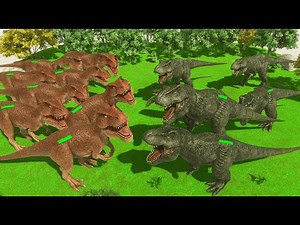 T-Rex vs. Allosaurus, Unstoppable Dino War: More T-Rexes and Allosaurs Every Round ARBS