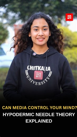 Chitkara Media School on Instagram: "Understanding the Hypodermic Needle Theory What if media messages worked like an injection—straight into the mind, with no filters and no questions? 💉🧠 The Hypodermic Needle Theory highlights a time when media was believed to have immediate and powerful effects, shaping public opinion through newspapers, radio broadcasts, and wartime propaganda. Today, audiences are thinkers, critics, and creators. Yet revisiting this early theory helps us understand how pe