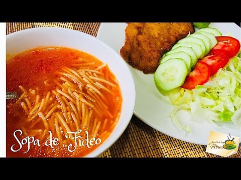 Sopa de fideo deliciosa receta