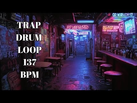 137 BPM Trap Drum Loop – Rolling Hats with Punchy Low-End