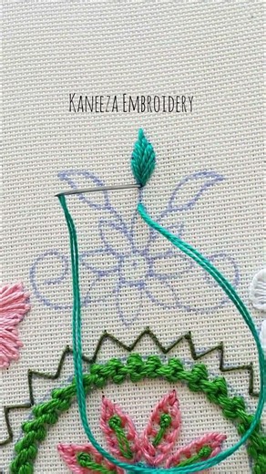 fishbone stitch embroidery #handembroidery #easyembroidery