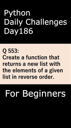 Python Daily Challenges Day186 For Beginners #programming #python #beginnersstitch