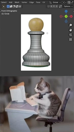 How to make chess piece in blender (Tamil)