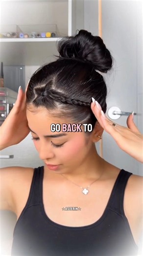 How to do VIRAL MESSY STAR BUN hairstyle (easy tutorial) || #fashion #hairstyle #fyp #shorts