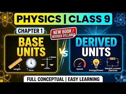 9th Class Physics | Chapter 1 | lec 3 | Base & Derived Units | Full Conceptual Lecture (New Book)