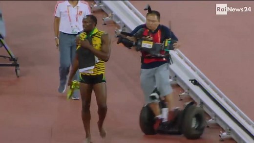 ICYMI: Usain Bolt wins the 200m Final. Then gets taken out by a Segway. The Internet explodes --> http://bit.ly/1PAI6vM | FloTrack