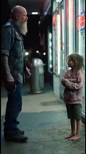 He looked like the kind of man no one would approach — tattoos, beard, leather jacket, and the roar of a Harley that echoed through the night. 🏍️🌙 But when he saw a little girl crying barefoot outside a convenience store at midnight, he didn’t ride past. 💔👧 What he did next changed her life — and reminded everyone that sometimes, angels don’t have wings… they ride motorcycles. ❤️‍🔥 (continued in the comments ⬇️) | Brothers of the Road