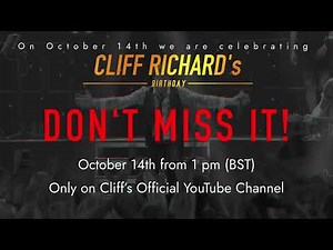 Celebrate with Cliff on the 14th October, 2022