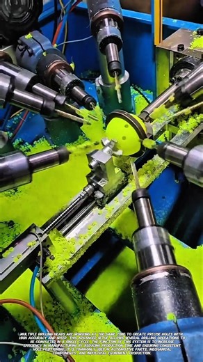 Multi-Spindle CNC Drilling Machine | High-Speed Precision Manufacturing Process.
