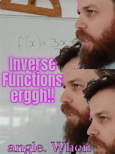 🔄 Inverse Functions f⁻¹(x) — the maths undo button 😎 👉 An inverse function reverses what the original function does 👉 Swap x and y 👉 Rearrange to make y the subject 👉 That new y is f⁻¹(x) ✅ 💡 Simple idea: do the opposite steps in reverse order 🎤 Meme: “Maths giving me an undo button before life ever did.” 😭 🔄 Funciones inversas f⁻¹(x) — el botón deshacer de las mates 😎 👉 La función inversa revierte la original 👉 Intercambia x e y 👉 Despeja y 👉 Eso es f⁻¹(x) ✅ 💡 Idea clave: pasos 