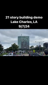 2.7K views · 19 reactions | Got to start off mine and the bride’s 28th wedding anniversary with her and the boy watching the old CM Tower demo in Lake Charles, LA. This building was damaged from Hurricane Laura in 2020 and through failures of our city and mayor the ownership chose to demo it. Sad day. The Lake Charles skyline from I-10 will never look the same. #lakecharles #lakecharleslouisiana #louisiana #buildingdemolition #legallyarmedamerica | Legally Armed America | Facebook